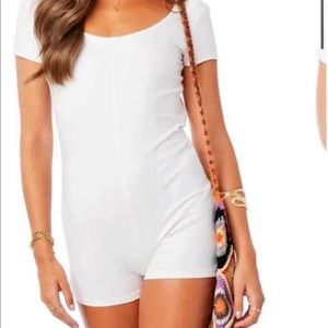 Brand new edikted white playsuit